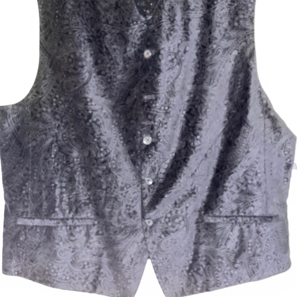 Liz Claiborne Mens Paisley Print Vest Dinner Formal Evening Prom Size Large New - Picture 12 of 14